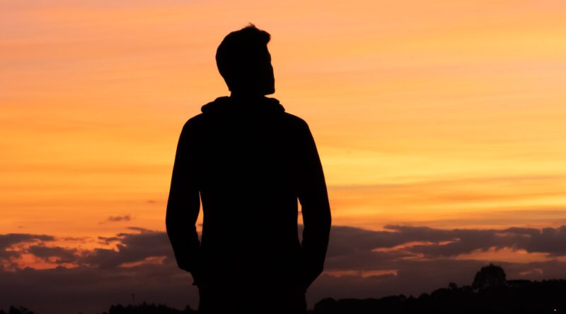 man in shadow