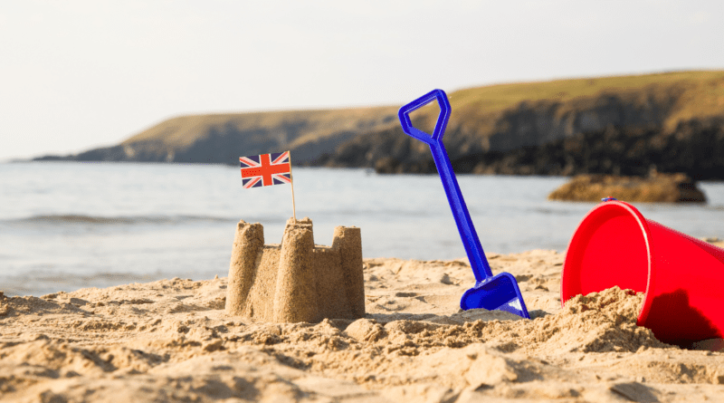 bucket and spades on the beach