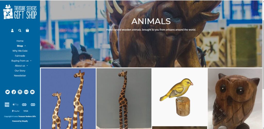 TREASURE SEEKERS GIFT SHOP WEBSITE