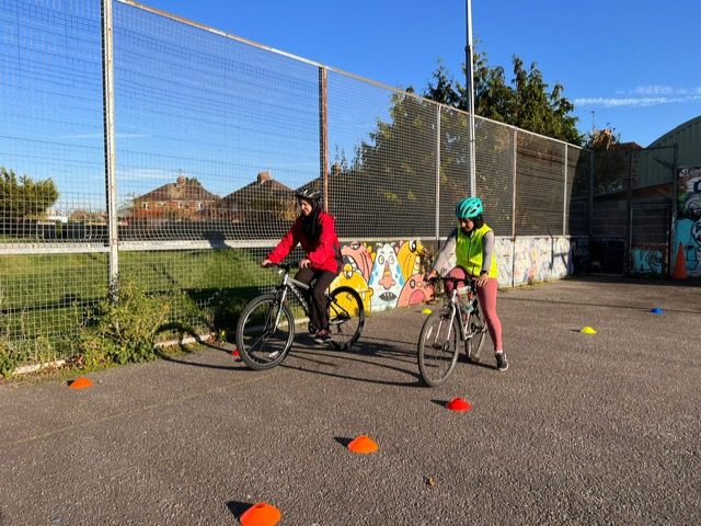 cyclists learninng